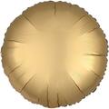 Loftus International 18 in. Gold Sateen Round Satin Luxe HX Balloon A3-6801